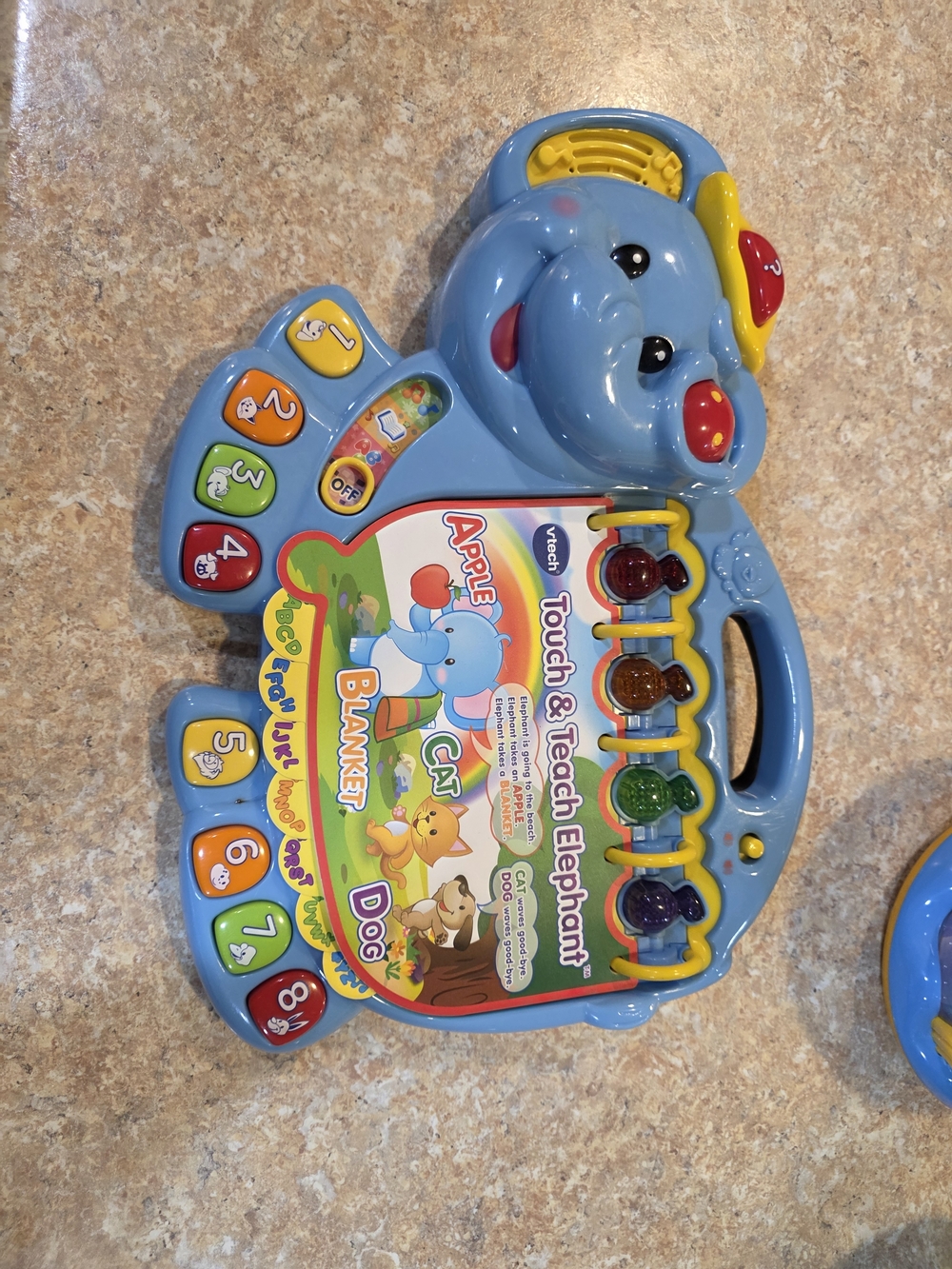 Touch & Teach Elephant - Blue Educational Toy for Kids